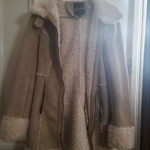 Guess Brand Faux Shearling Jacket